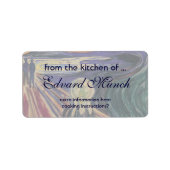 De vertoning van Edvard Munch, expressionisme Etiket (Voorkant)