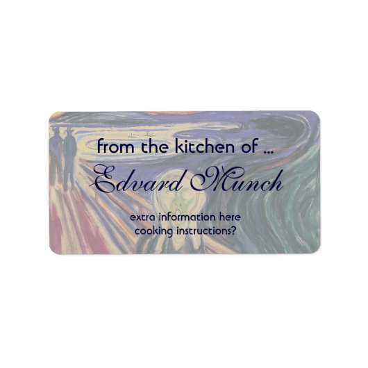 De vertoning van Edvard Munch, expressionisme Etiket (Voorkant)