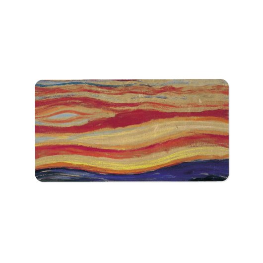 De vertoning van Edvard Munch, expressionisme Etiket (Voorkant)