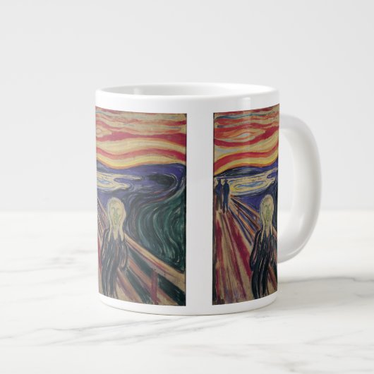 De vertoning van Edvard Munch, expressionisme Grote Koffiekop (Voorkant rechts)