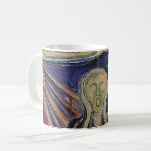 De vertoning van Edvard Munch,  expressionisme Koffiemok (Voorkant links)