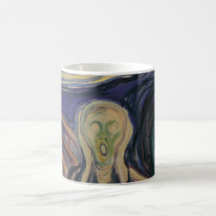 De vertoning van Edvard Munch,  expressionisme Koffiemok