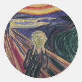 De vertoning van Edvard Munch, expressionisme Ronde Sticker (Voorkant)
