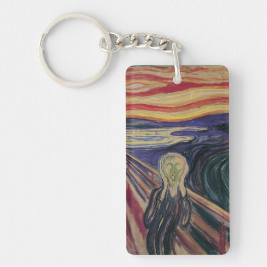 De vertoning van Edvard Munch, expressionisme Sleutelhanger (Voorkant)