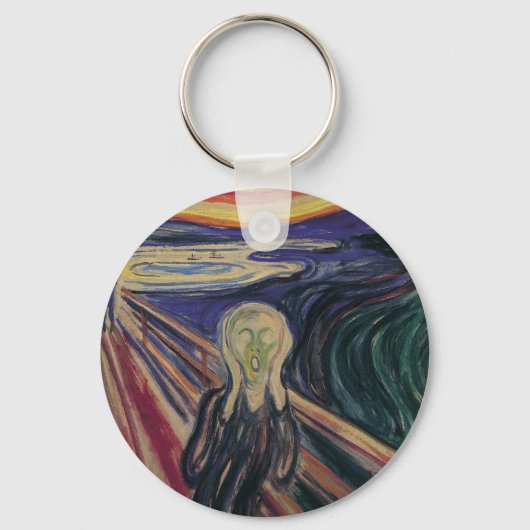 De vertoning van Edvard Munch,  expressionisme Sleutelhanger (Voorkant)
