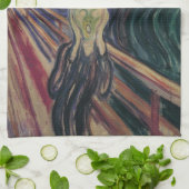 De vertoning van Edvard Munch,  expressionisme Theedoek (Gevouwen)