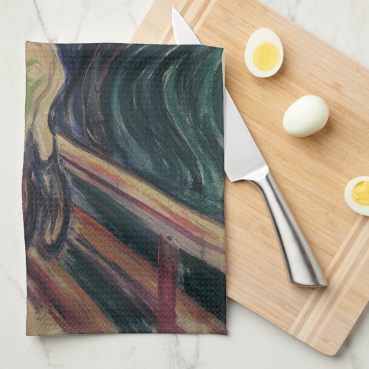 De vertoning van Edvard Munch,  expressionisme Theedoek (Quarter Fold)