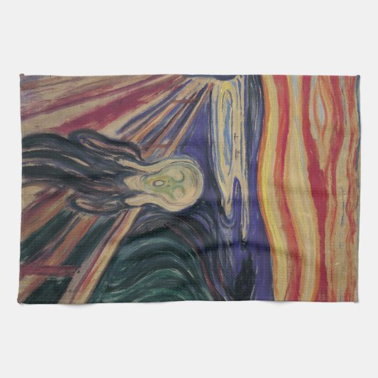 De vertoning van Edvard Munch,  expressionisme Theedoek (Horizontaal)