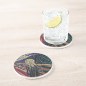 De vertoning van Edvard Munch,  expressionisme Zandsteen Onderzetter (Zijkant)