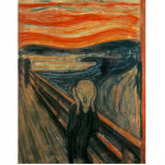 De vertoning van Edvard Munch Fotobeeldje Magneet<br><div class="desc">Dit is de beroemde "The Scream",  geschilderd door Edvard Munch in 1883. Dit kan een speld,  een versiering,  een fancy magneet,  een sleutelhanger of een fotosculptuur zijn.</div>
