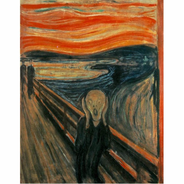 De vertoning van Edvard Munch Fotobeeldje Magneet (Voorkant)