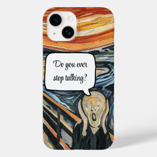 De vertoning van Edvard Munch Funny Speech Bubble Case-Mate iPhone 14 Hoesje