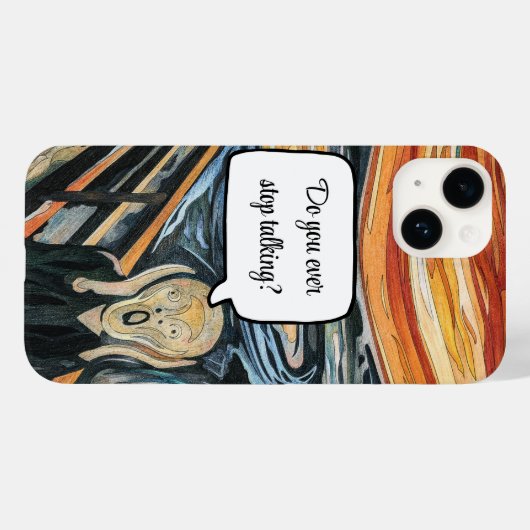 De vertoning van Edvard Munch Funny Speech Bubble Case-Mate iPhone Case (Achterkant (horizontaal))