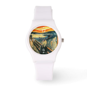 De vertoning van Edvard Munch Horloge
