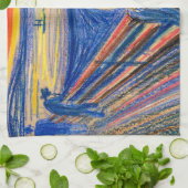 De vertoning van Edvard Munch (in pastel) Moderne  Theedoek (Gevouwen)