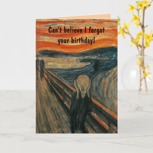 De vertoning van Edvard Munch Kaart (Gele Bloem)