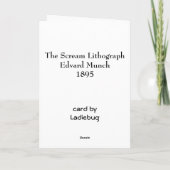 De vertoning van Edvard Munch Kaart (Achterkant)