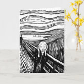 De vertoning van Edvard Munch Kaart (Gele Bloem)