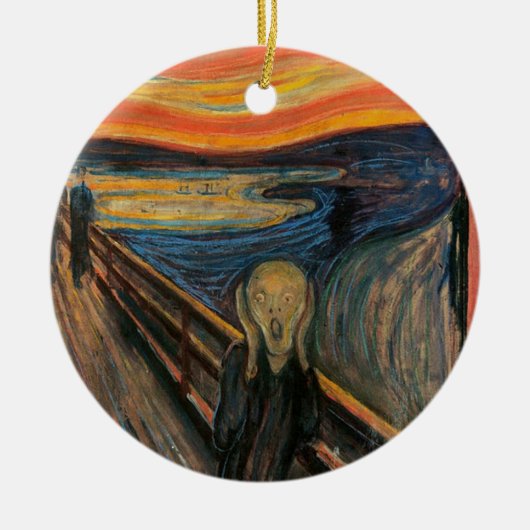 De vertoning van Edvard Munch Keramisch Ornament (Voorkant)