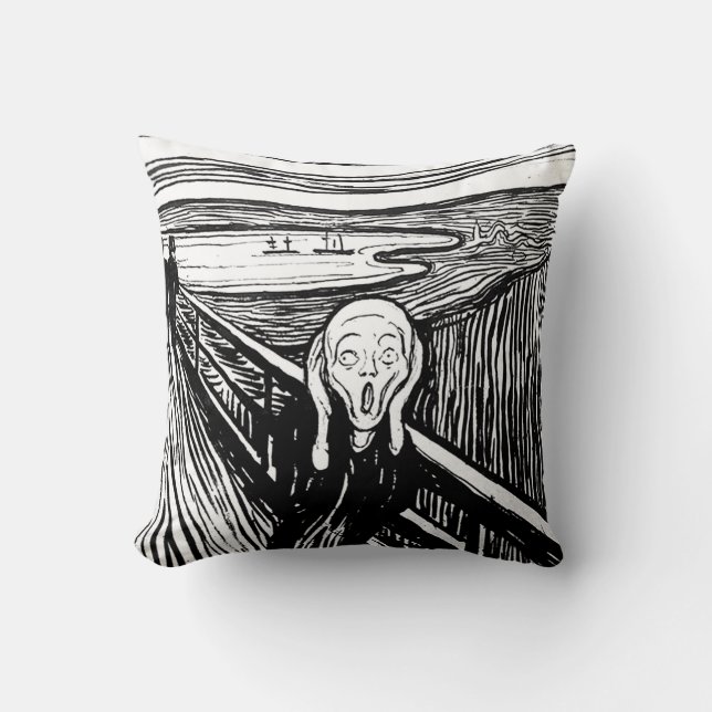 De vertoning van Edvard Munch Kussen (Voorkant)