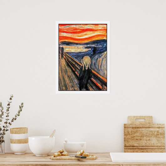 "De vertoning" van Edvard Munch Poster (Keuken)