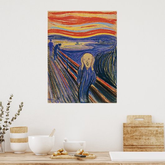 De vertoning van Edvard Munch Poster (Keuken)