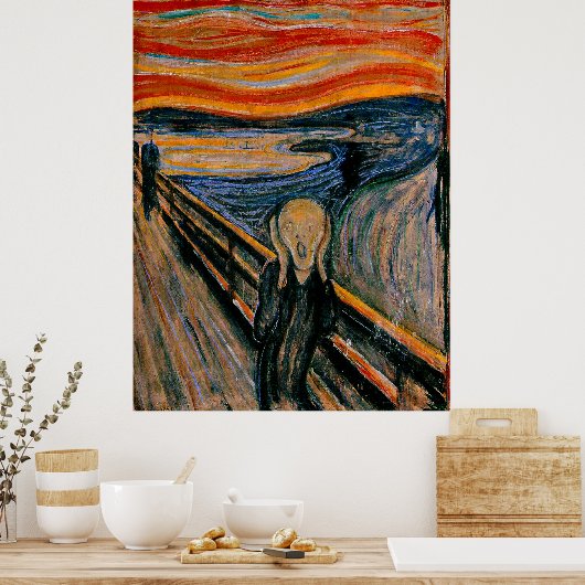De vertoning van Edvard Munch Poster (Keuken)