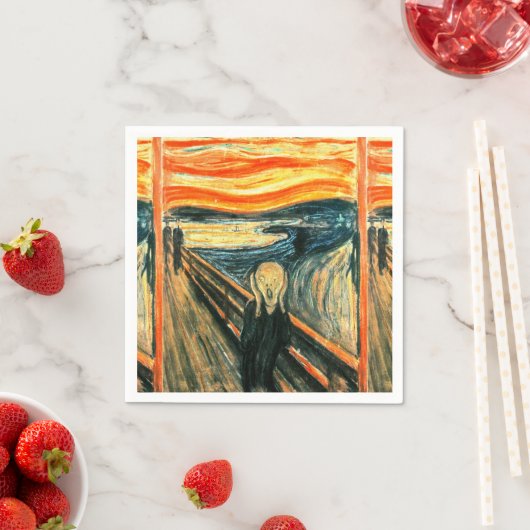 De vertoning van Edvard Munch Servetten (Insitu)