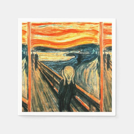 De vertoning van Edvard Munch Servetten (Voorkant)