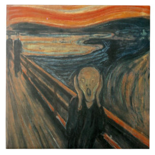 De vertoning van Edvard Munch Tegeltje