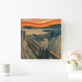 De vertoning van Edvard Munch Vierkante Klok (Huis)