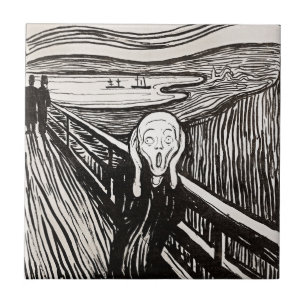 De vertoning van Edward Munch Tegeltje