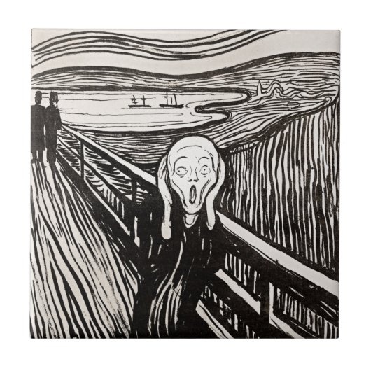 De vertoning van Edward Munch Tegeltje (Voorkant)