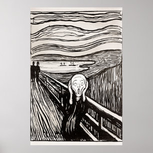 De vertoning van het Poster Edward Munch