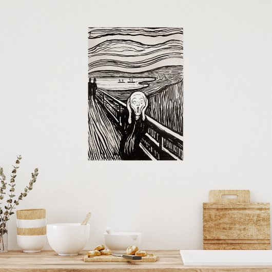 De vertoning van het Poster Edward Munch (Keuken)