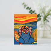 De vertoning van Munch, Cat Art Parody Briefkaart (Staand voorkant)