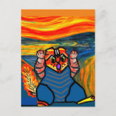 De vertoning van Munch, Cat Art Parody Briefkaart (Voorkant)