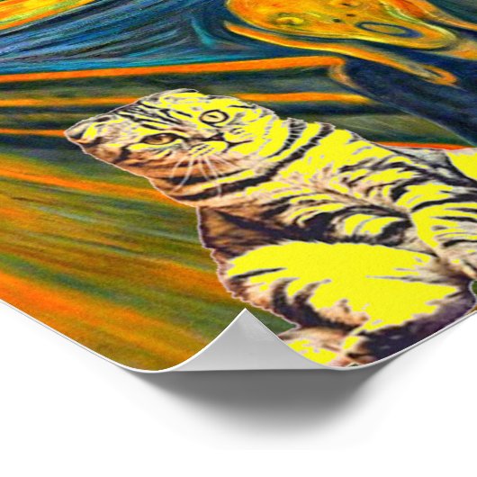 De vertoning van Munch, Cat Art Parody Poster (Hoek)