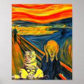 De vertoning van Munch, Cat Art Parody Poster (Voorkant)