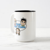 De vertoningen van de Voorzijde zelfs Grotere Mok (Voorkant links)