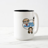 De vertoningen van de Voorzijde zelfs Grotere Mok (Voorkant rechts)