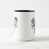 De vertoningen van de Voorzijde zelfs Grotere Mok (Center)