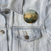 De vertrek van de koningin van Sheba Ronde Button 5,7 Cm (In situ)
