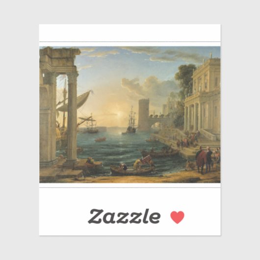 De vertrek van de koningin van Sheba Sticker (Vel)