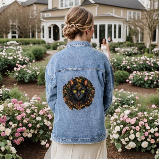De vertrouwde troon denim jacket (Huwelijk Achterkant)