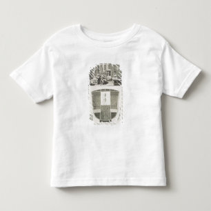 De vervaardiging van een sedanstoel in een coachbu kinder shirts