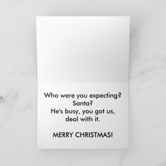 De vervangers feestdagen kaart (Binnen)