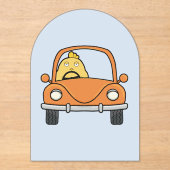 De verveelde bestuurder acryl uitnodigingen (Voorkant)