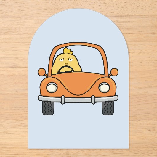 De verveelde bestuurder acryl uitnodigingen (Voorkant)