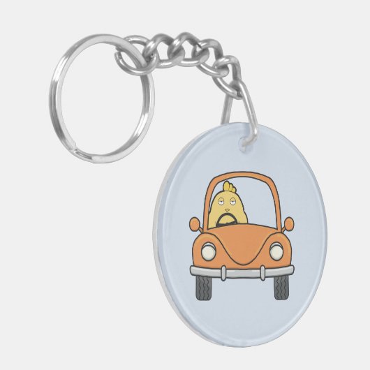 De verveelde bestuurder sleutelhanger (Voorkant Links)